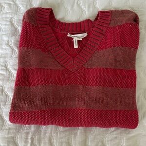 BCBGeneration Red and Brown Knit Sweater
